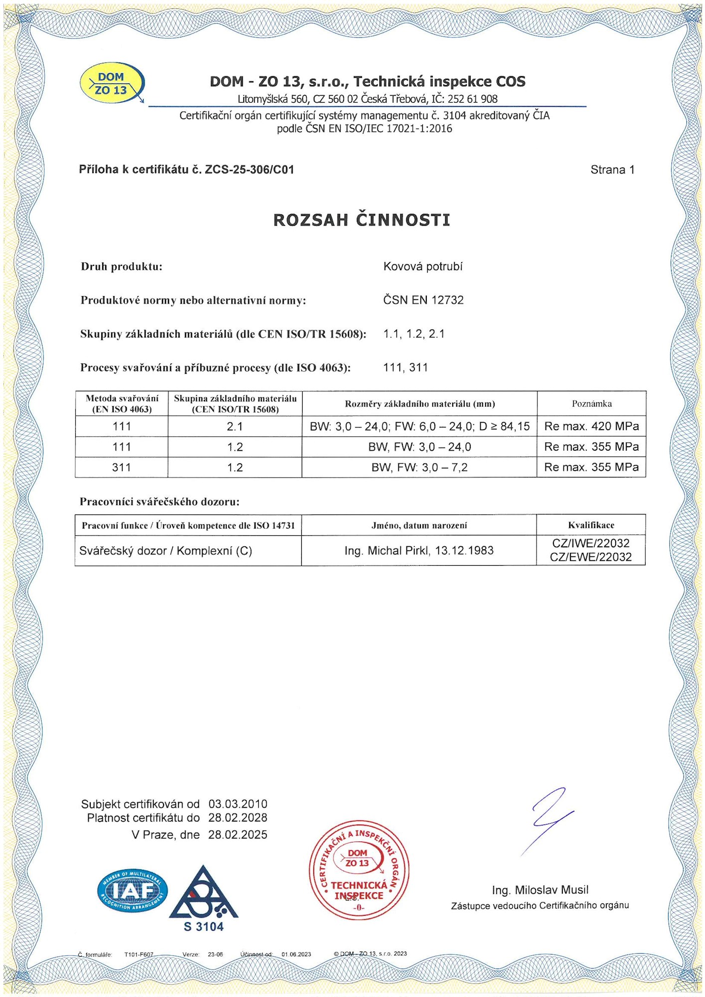 ISO 9001 + 3834 2025 1